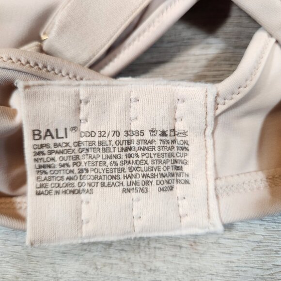 32 DDD Bali Passion For Comfort Seamless Full Coverage Underwire Minimizer Bra - Picture 2 of 2